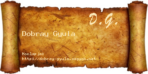 Dobray Gyula névjegykártya